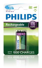 PHILIPS ELEM TÖLTHETŐ 9V 170 mAh 1-BLISZTER 9VB1A17/10 small