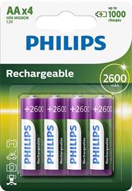 PHILIPS ELEM TÖLTHETŐ AA 2600 mAh 4-BLISZTER R6B4B260/10 small