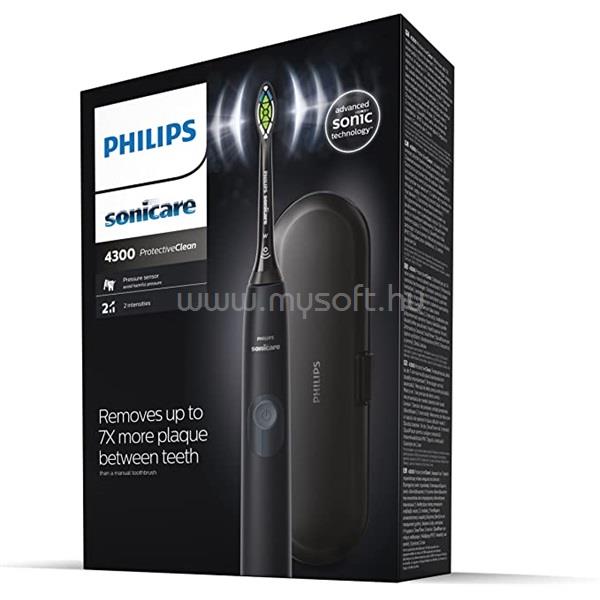 PHILIPS HX6800/87 Sonicare ProtectiveClean Series 4300 fekete szónikus ...