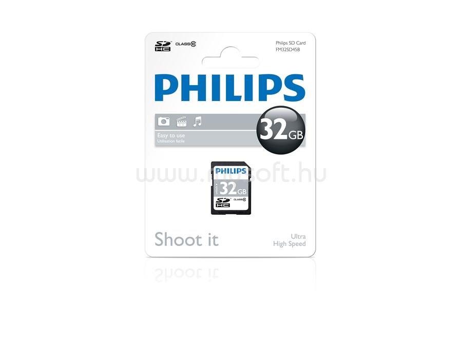 PHILIPS Micro SDHC Memóriakártya 32GB Class 10 UHS-I U1 Adapter