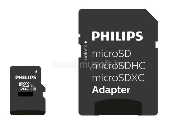 PHILIPS Micro SDXC Memóriakártya 512GB Class 10 UHS-I U1 Adapter