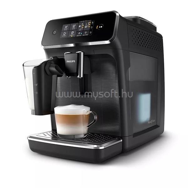 PHILIPS Series 2200 EP2232/40 LatteGo tejhabosítóval fekete automata kávégép