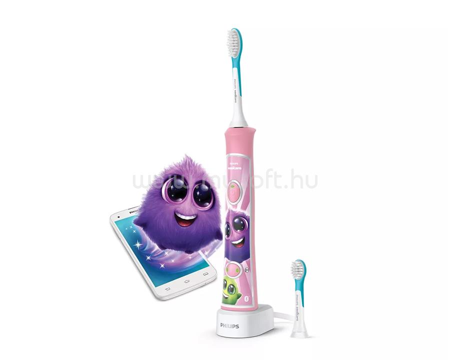 PHILIPS Sonicare for Kids HX6352/42 szónikus elektromos fogkefe interaktív applikációval (pink)