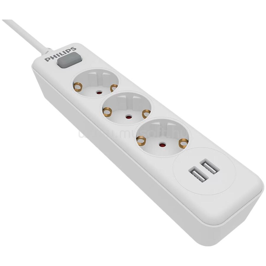 PHILIPS Convenient power cable to mid-range, white color