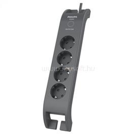 PHILIPS Surge protector, 4 outlets, reliable protection, power and surge indicators, max current: 16 A, energy absorption (3-line protection): 900 J, max power: 3680 W, 2 m cable SPN3140A/58 small