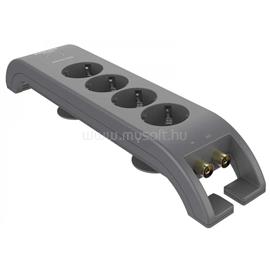 PHILIPS Surge protector, 4 outlets, reliable protection, power and surge indicators, max current: 16 A, energy absorption (3-line protection): 1800 J, max power: 3680 W, coaxial cable protection, 2 m cable SPN5144A/58 small