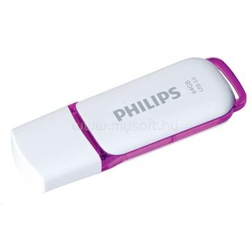 PHILIPS USB Pendrive USB 3.0 64GB Snow Edition - fehér/lila
