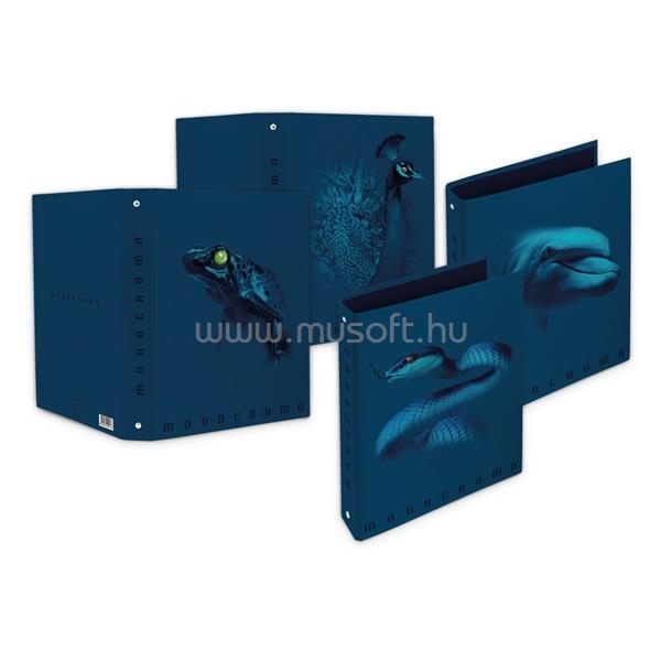 PIGNA Monocromo Blue  A4 4 gyűrűs 40 mm gerinsszélességű gyűrűs könyv