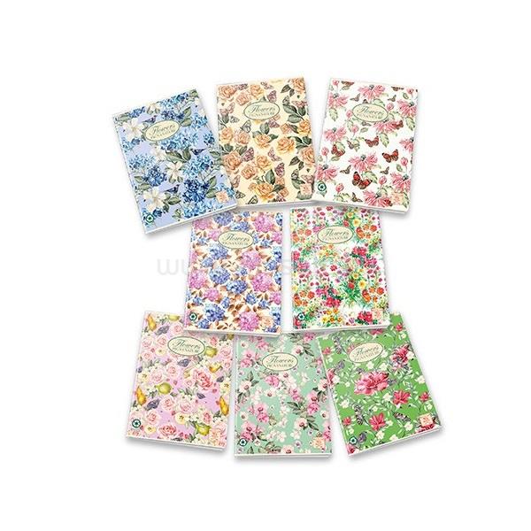 PIGNA Nature Flowers A5 42lapos tűzött kockás füzet