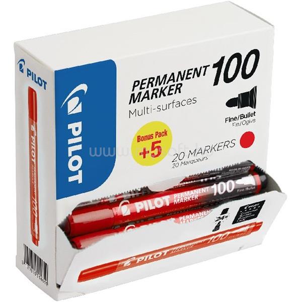 PILOT BT 100 20 db/csomag piros permanent marker