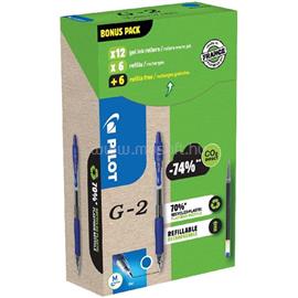 PILOT G2 Greenpack 0,7mm 12db kék betéttel zseléstoll BL-G2-7-L+BLS-G2-7-L-S12 small
