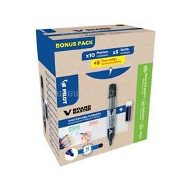 PILOT Táblamarker 2,3mm, kerek hegyű, utántölthető medium V-Board Master 10+10 fekete PILOT_57126 small