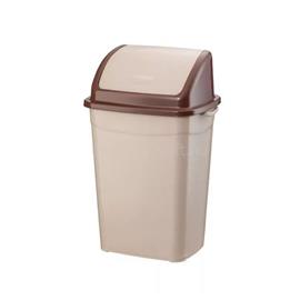 PLANET Szemetes kuka billenő fedéllel műanyag 9 literes barna UP116B PLANET_59044 small