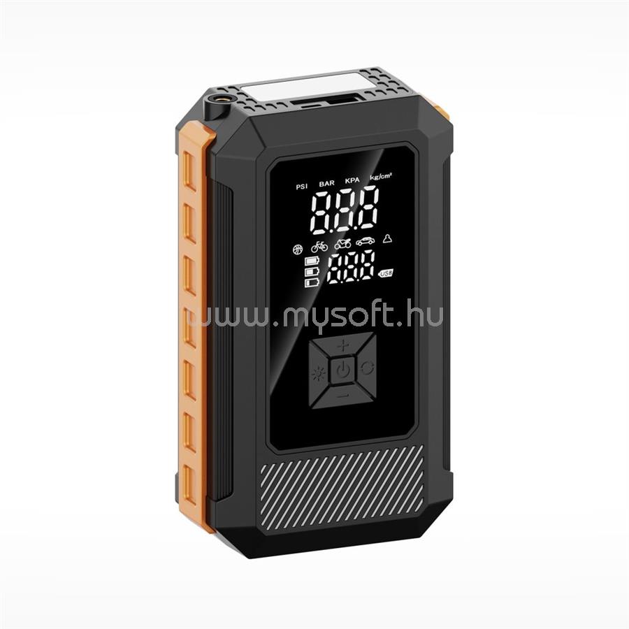 PLATINET 8000mAh PowerBank with Car Jump Strater with Compressor Black