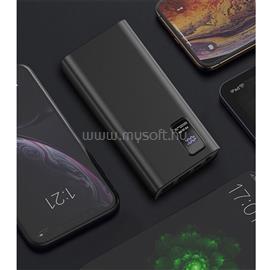 PLATINET power bank, 30000mAh, Polymer PD 3.0 QC 3.0, LED kijelző, fekete PMPB30WQC728B small
