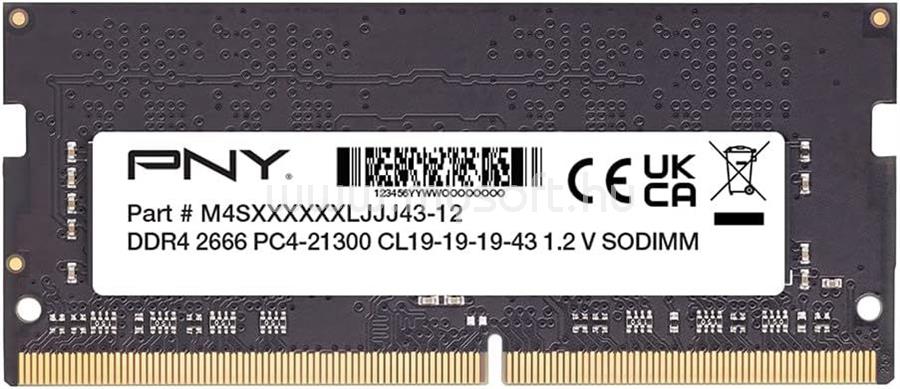 PNY 8GB DDR4 2666MHz SODIMM Black