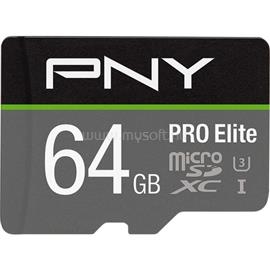 PNY PRO ELITE MICROSDXC 64GB Class 10/UHS-I U3 memóriakártya P-SDU64GV31100PRO-GE small