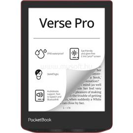 POCKETBOOK e-Reader - PB634 VERSE PRO (piros, 6"E Ink Carta, Cpu: 1GHz,512MB,16GB,1500mAh, wifi,mSD, IPX8) PB634-3-WW small