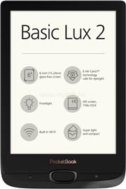 POCKETBOOK Basic Lux 2 E-Book olvasó (fekete) PB616W-H-WW small