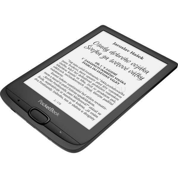 POCKETBOOK e-Reader - PB617 BASIC LUX3 Fekete (6" E-Ink Carta, Cpu: 1GHz, 512MB, 8GB, 1300mAh, wifi, mUSB, mSD olvasó)