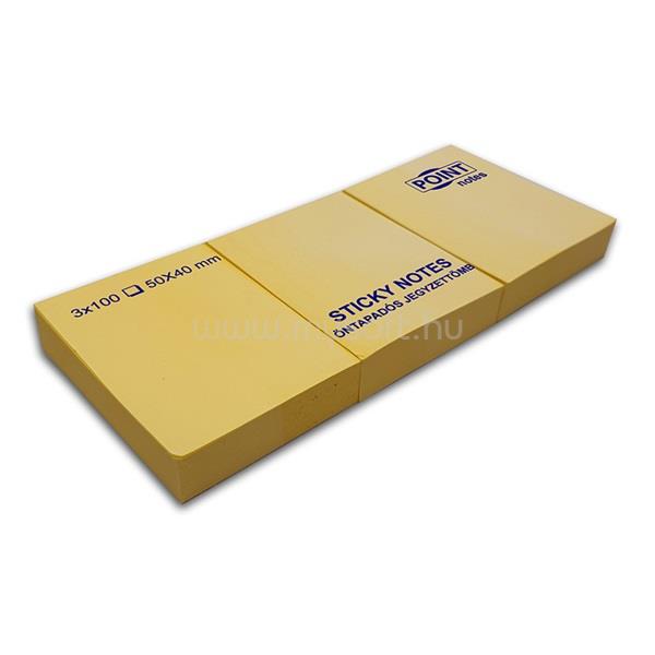 POINT 40x50 3db/csomag sárga öntapadós jegyzettömb
