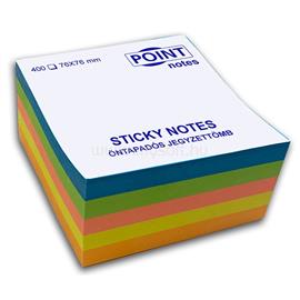 POINT Cube 76x76mm 400lapos többféle élénk színű öntapadós jegyzettömb C20528 small