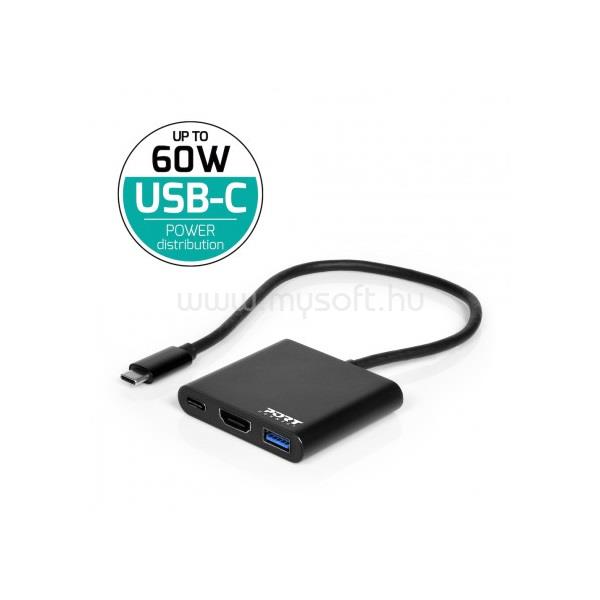 PORT DESIGNS dokkoló, USB-C mini dokkoló USB-C/HDMI/USB