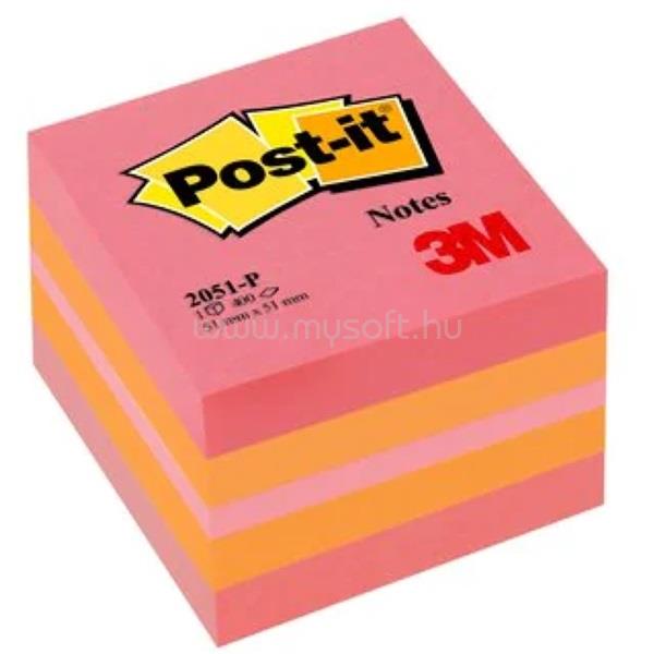 POST-IT 51×51mm 400lap rózsaszin öntapadó mini jegyzetkocka