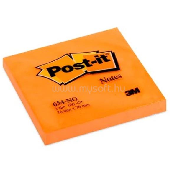 POST-IT 76x76mm 100lap neon narancs jegyzettömb