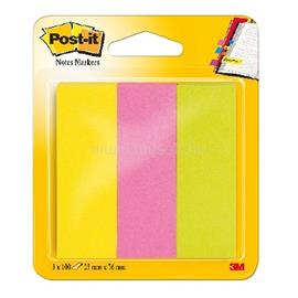 POST-IT Post-i 25x76mm 3 szín/csomag hagyományos színes jelölőlap 7100172769 small