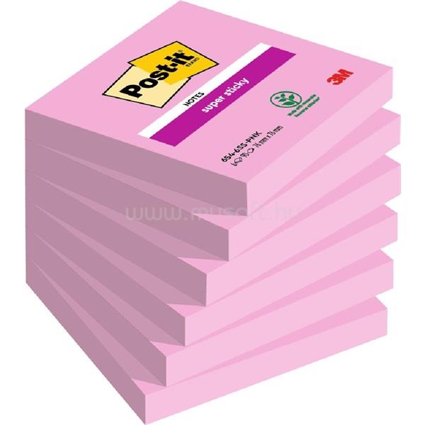 POST-IT Super Sticky 654 76x76mm 90lap pink öntapadós jegyzettömb