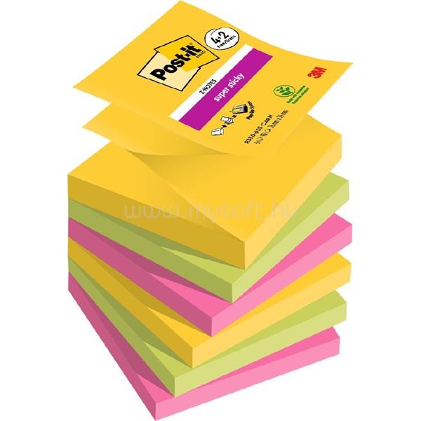 POST-IT Super Sticky Carnival 76x76mm  90lapos 4+2db  vegyes Z-jegyzettömb