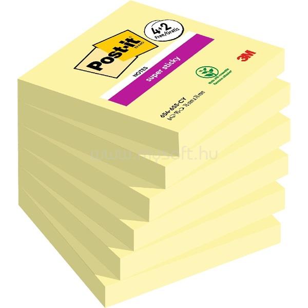 POST-IT Super Sticky kanári sárga 76x76mm 90lapos 4+2db jegyzettömb