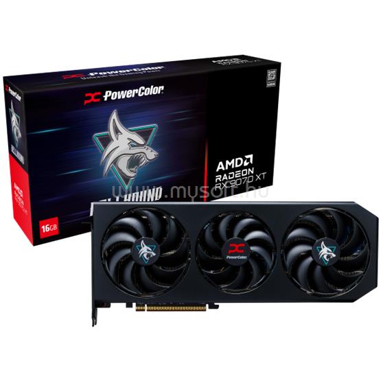 POWERCOLOR Videokártya AMD Radeon RX 9070 XT Hellhound 16GB GDDR6