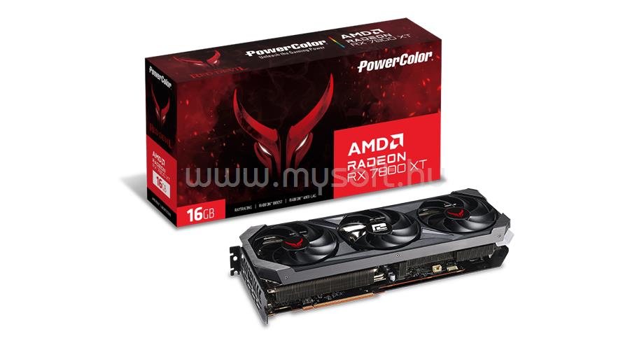 POWERCOLOR Videokártya AMD Radeon RX 7800 XT 16GB GDDR6 OC