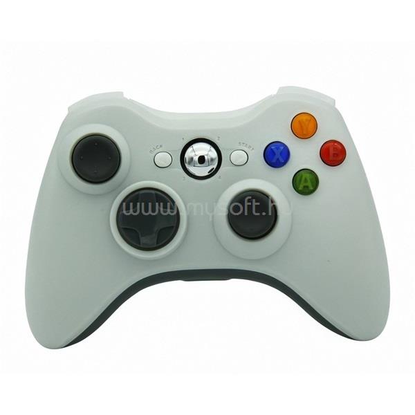 PRC vezeték nélküli Xbox 360/PC USB adapterrel fehér kontroller