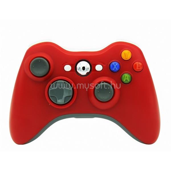 PRC vezeték nélküli Xbox 360/PC USB adapterrel piros kontroller