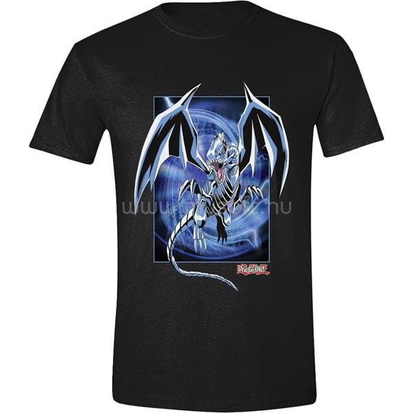 PRC Yu Gi Oh! - Dragon mintás fekete póló, L méret