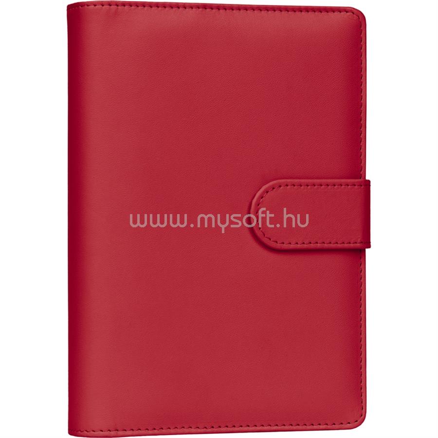 PRESCO Gyűrűs kalendárium heti beosztású bright red 125x190mm, Presco