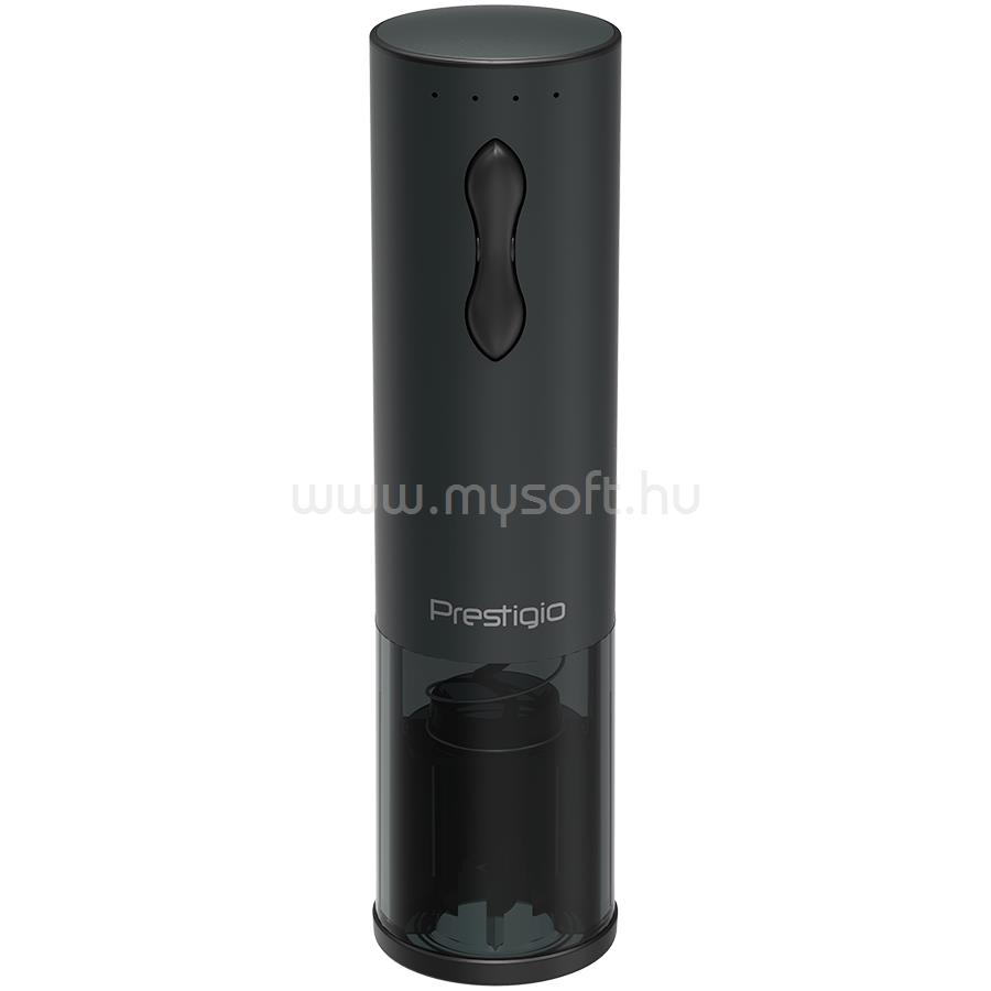 PRESTIGIO Bolsena, Electric wine opener with Logo, aerator , vacuum preserver, Black color