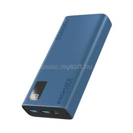 PROMATE Akkubank - BOLT 20PRO 20000mAh (PowerBank, 1xMicroUSB, 2xUSB 3.0, 1xUSB-C, kijelző, PD/QC, kék) BOLT-20PRO.BLUE small