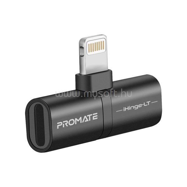 PROMATE Átalakító - IHINGE LT (2in1, Lightning adapter, fekete)