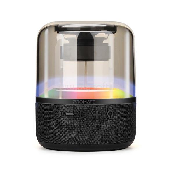 PROMATE GLITZ L Bluetooth hangszóró (10W, BTv5.0, RGB LED, 1800mAh, fekete)