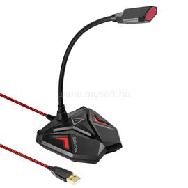 PROMATE STREAMER USB mikrofon (Plug & Play, flexibilis, 3,5mm port, piros) STREAMER.MAROON small