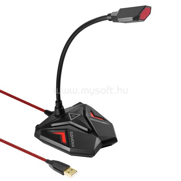 PROMATE STREAMER USB mikrofon (Plug & Play, flexibilis, 3,5mm port, piros)
