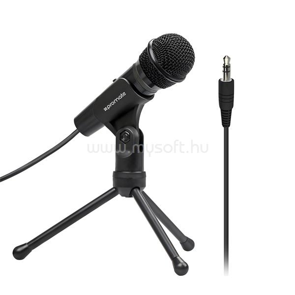 PROMATE TWEETER AUX mikrofon (Plug & Play, flexibilis, 1,8m kábel, fekete)