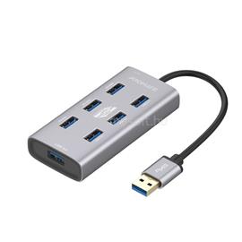 PROMATE USB Hub - EZHUB 7 (USB-A 7in1 HUB, 7xUSB 3.0, adapter, szürke) EZHUB-7 small