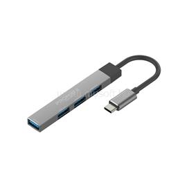 PROMATE USB Hub - LITEHUB 4 (USB-C 4in1 HUB, 1xUSB 2.0, 3xUSB 3.0, adapter, szürke) LITEHUB-4.GREY small