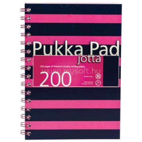 PUKKA PAD Jotta Pad Navy Pink A4 200 oldalas vonalas spirálfüzet