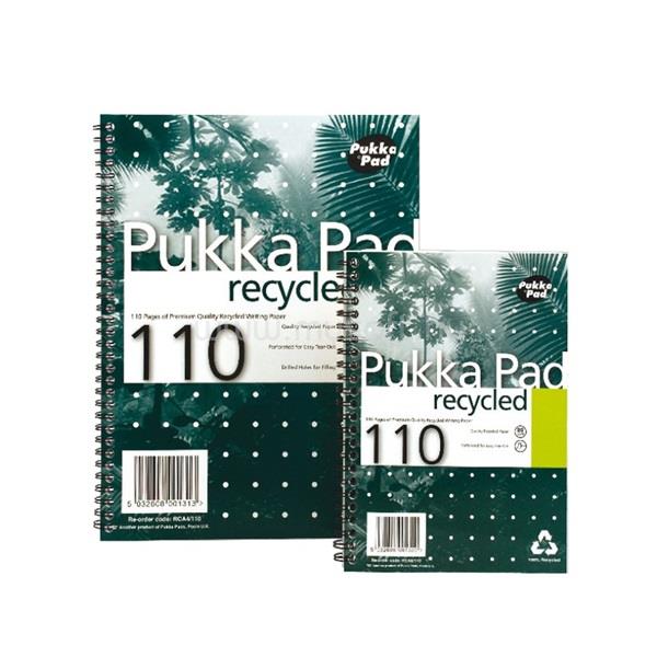 PUKKA PAD Pad Recycled A4 110 oldalas vonalas spirálfüzet